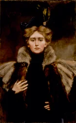 Natalie en cape de fourrure, 1897