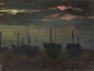 Navires au clair de lune, n.d.