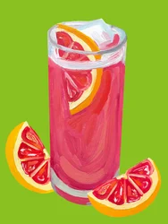 Cocktail au pamplemousse rose