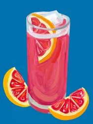 Cocktail au pamplemousse rose