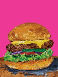 Cheeseburger Pop Art