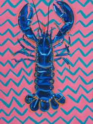 Chevron bleu vif « Homard »