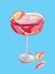 Cocktail rose vibrant