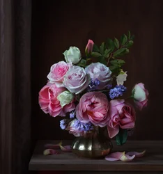 Bouquet de roses romantique