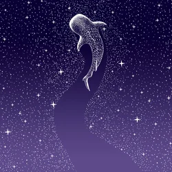 Star Eater : dégradé du bleu foncé au violet