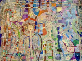 Des personnages de mosaïque oniriques