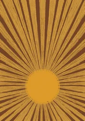 Rayons de soleil rétro aux teintes chaudes