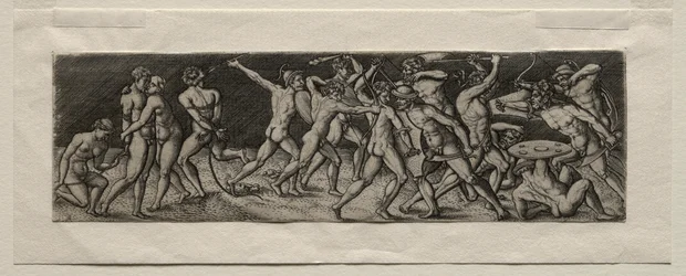 Combat entre onze guerriers