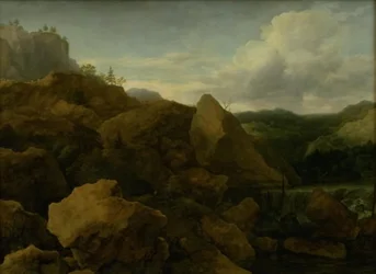 Paysage de montagne avec cascade