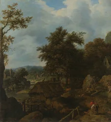 Paysage Suédois avec un Moulin à Eau