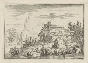 Maison délabrée au bord de l