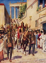 Alaric entrant dans Athènes