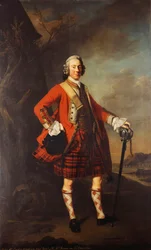 Portrait de John Campbell, 4e comte de Loudon, en uniforme de son régiment, connu sous le nom de Highlanders de Loudon, 1747