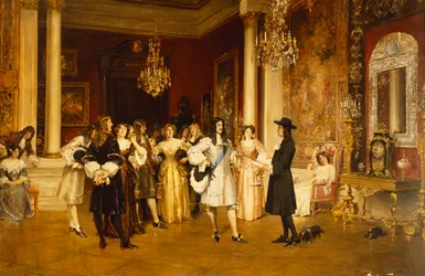 William Penn recevant la charte de Pennsylvanie de Charles II