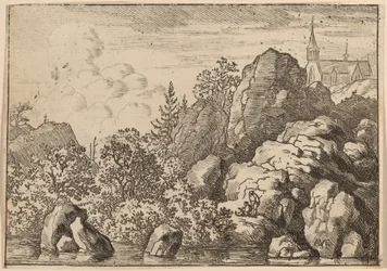 Église sur une colline, probablement vers 1645-1656