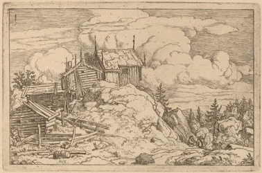 Hameau sur une colline