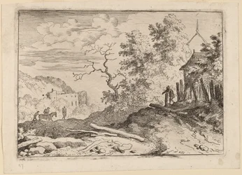 Cabane avec les restes d