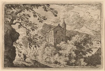 Grande maison avec une tourelle