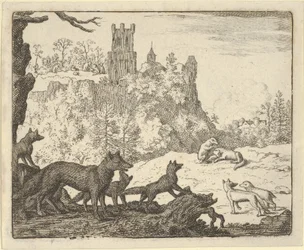 Renard part avec le blaireau, 1650-75