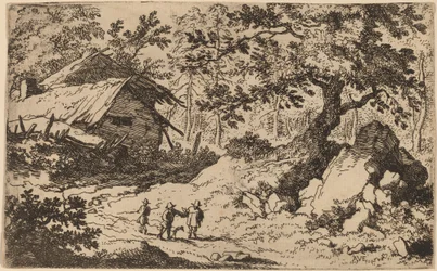 Cottage en ruine, probablement c. 1645-1656