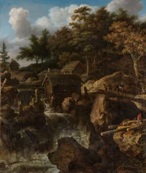 Paysage suédois avec cascade