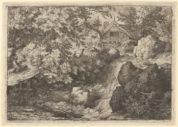 La cascade près du moulin à eau, 17ème siècle