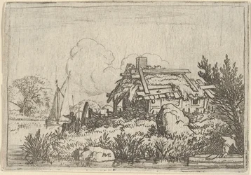 Le Cottage en ruine, entouré d