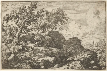 Les deux paysans assis sur la colline