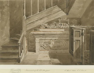 Handsworth - Monument de Sir William Stanford : dessin sépia