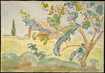 Arbre et grange