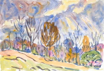 Aquarelle n° 63, Route, 1930