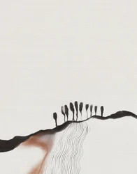 Sentier abstrait sur la crête