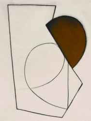 Abstraction géométrique brune