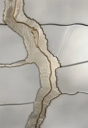 Fissure dorée - Abstrait