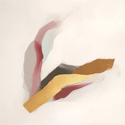Abstrait moderne aux lignes fluides et dorées