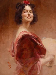 French : Tzigane avec tambourin