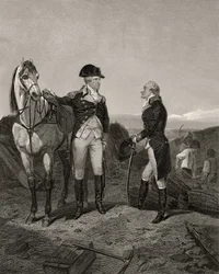 Première rencontre de George Washington et Alexander Hamilton, de 