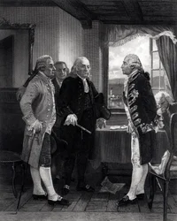 La conférence de paix sur Staten Island, entretien entre Lord Howe et le comité du Congrès, 11 septembre 1776