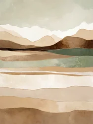 Paysage abstrait aux tons terreux