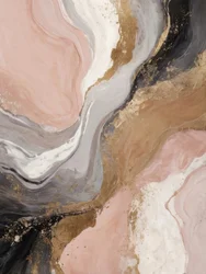 Flux abstrait doré rosé