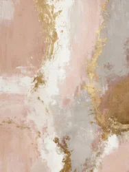 Abstraction dorée et rosée