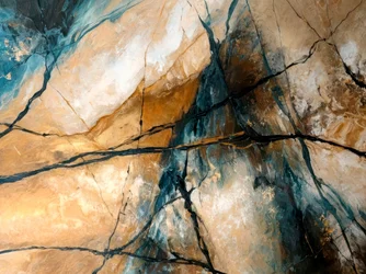 Abstrait en pierre bleue aux tons terreux