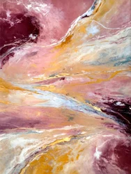 Abstrait fluide en or rose