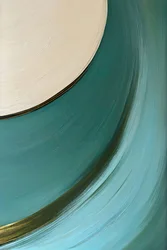 Tourbillon doré et bleu sarcelle