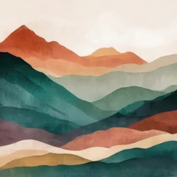 La sérénité des montagnes en couches