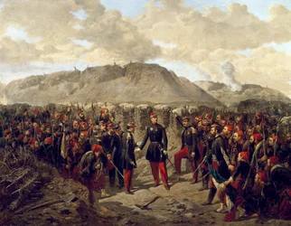 Guerre de Crimée (1853-1856) : Le maréchal Patrice MacMahon avec les zouaves à Malakoff