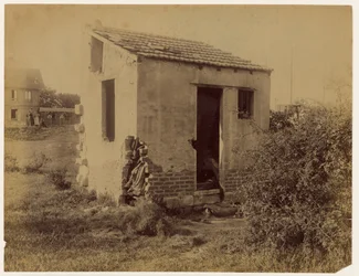Assassinat de la nommée Fourmentin Caroline Céleste, âgée de 79 ans ... Vue de la cabane où a été découvert le cadavre