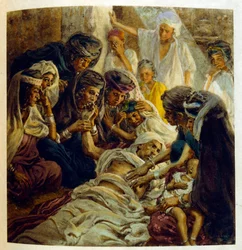 Illustration de Dinet tirée de "Mirages" Scènes de la vie arabe. 1906. Mirages, Scènes de la vie arabe a été illustré par Etienne Dinet et commenté par Silman Ben Ibrahim Bamer. Nasreddine Dinet est né sous le nom d