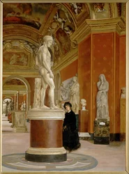 Vue de la rotonde de Mars et de la salle des Mécènes au Louvre ...