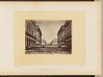 Barricade des Fédérés, place Vendôme et rue Castiglione.